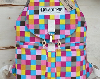 Borsa zaino, Zaino da città, Zaino da scuola, Zaino per notebook, Zaino fatto a mano per donna e uomo, Borsa per laptop, Zaino casual ecologico