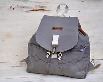 Backpack purse, City Backpack, School backpack, Laptop Backpack, Handmade backpack for women and men, Women laptop bag, Casual Eco backpack,