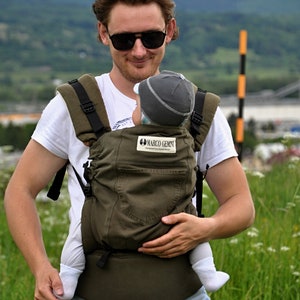 MARCO GEMINI Growing Baby Carrier, Denim Baby Carrier, Mei Tai ajustável, Denim Sling Carrier, Denim Mei Tai Baby Carrier, Presente de chá de bebê