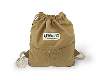 Marco Gemini Drawstring Recycled Denim Backpack