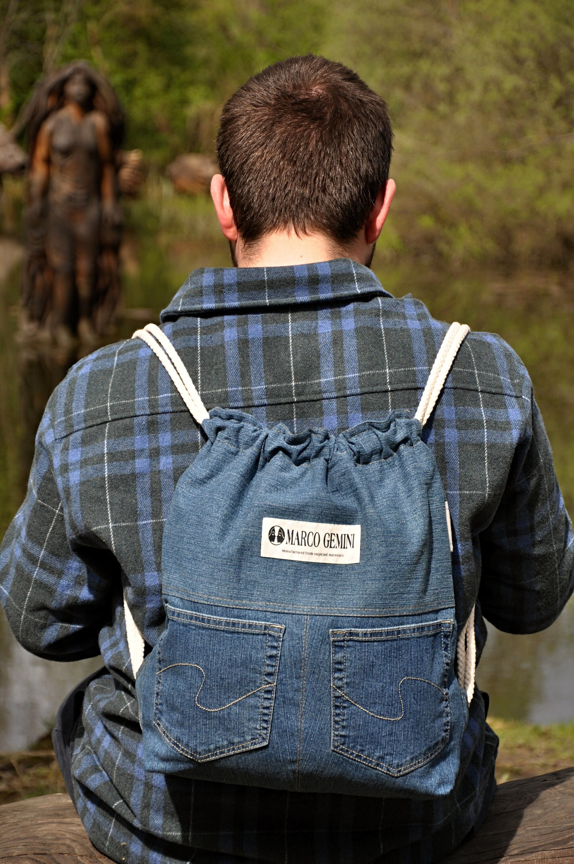 Jean Backpack- recycled material Jean Backpack- recycled material