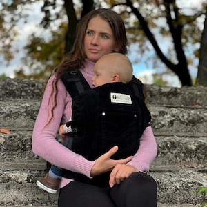 MARCO GEMINI Growing Baby Carrier, Denim Baby Carrier, Ajustável Mei Tai, Manchester Sling Carrier, Mei Tai Baby Carrier, Presente de Chá de Bebê