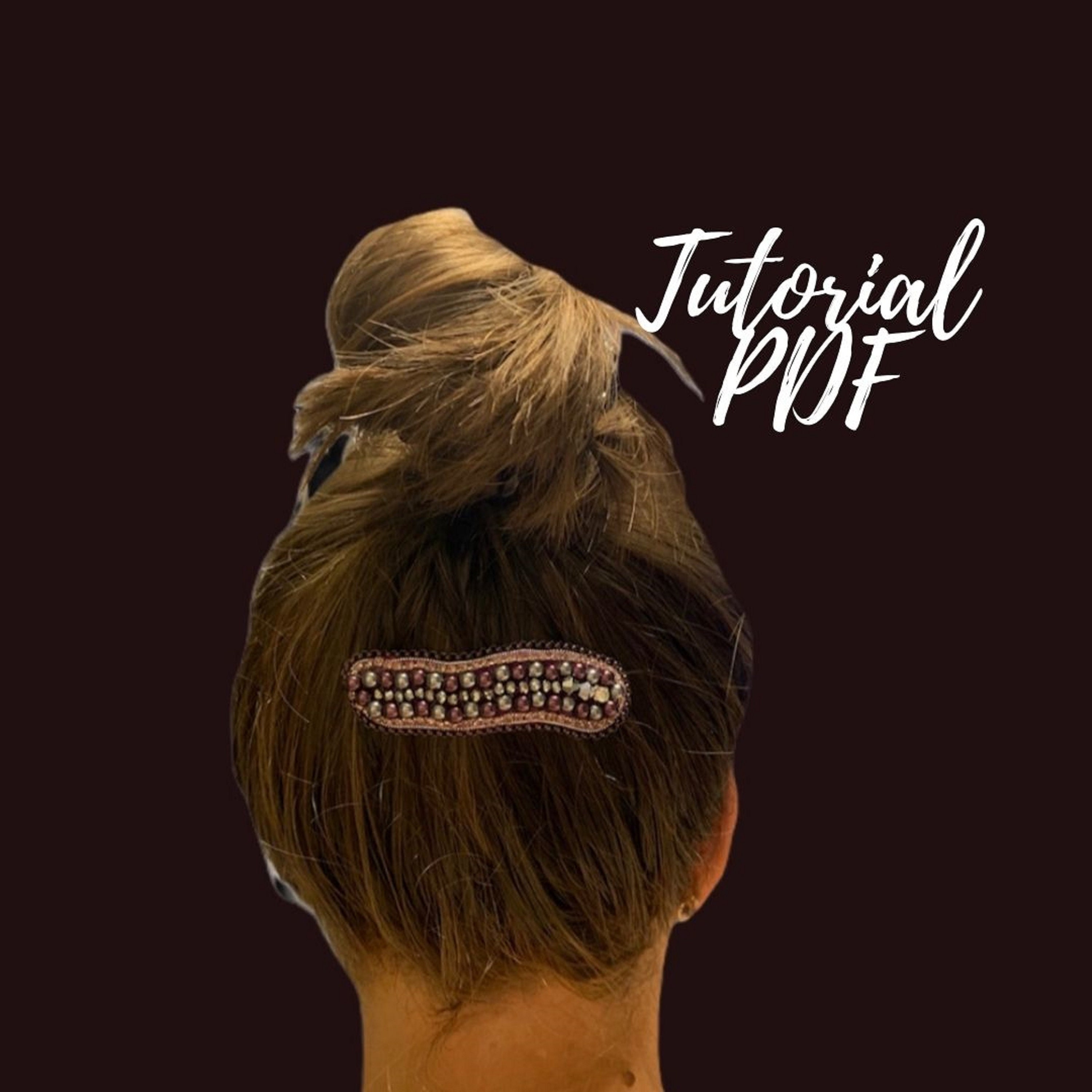 Beading Pattern Tutorial Beaded Hair Clip Etsy