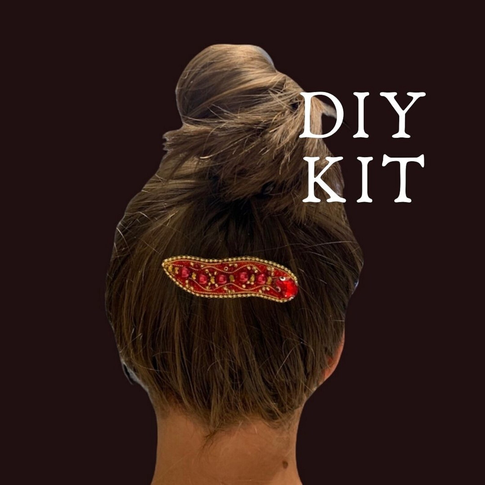 Handmade jewelry kit Hair clip beaded making kit Etsy