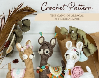 PATTERN with Embroidery | English | Polski | The Gang of Alpacas by FILLE.handmade | Amigurumi, Crochet Pattern | PDF File |