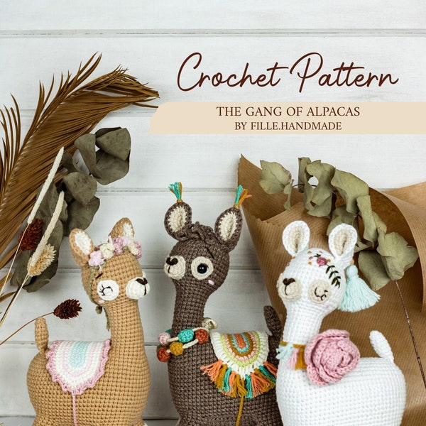 PATTERN with Embroidery | English | Polski | The Gang of Alpacas by FILLE.handmade | Amigurumi, Crochet Pattern | PDF File |
