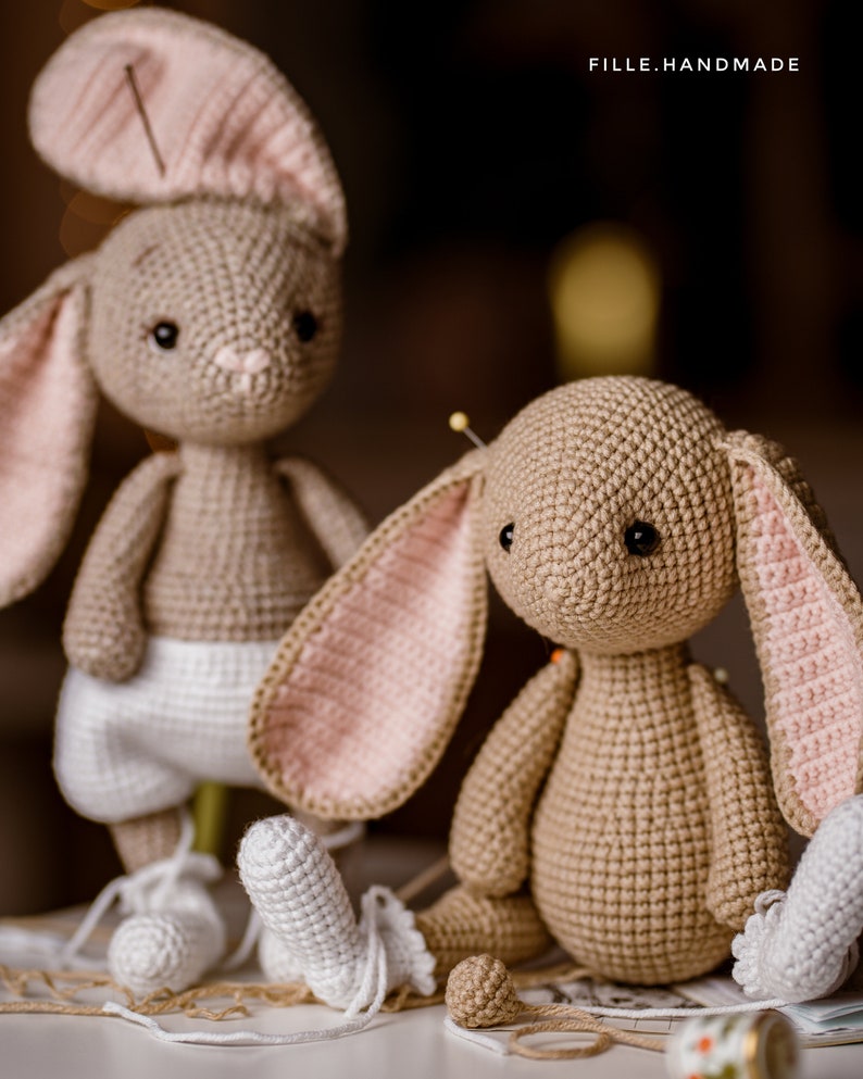 WZÓR Angielski Polski Króliczek Rosalie autorstwa FILLE.ręcznie robione Amigurumi, wzór szydełkowy Plik PDF zdjęcie 6