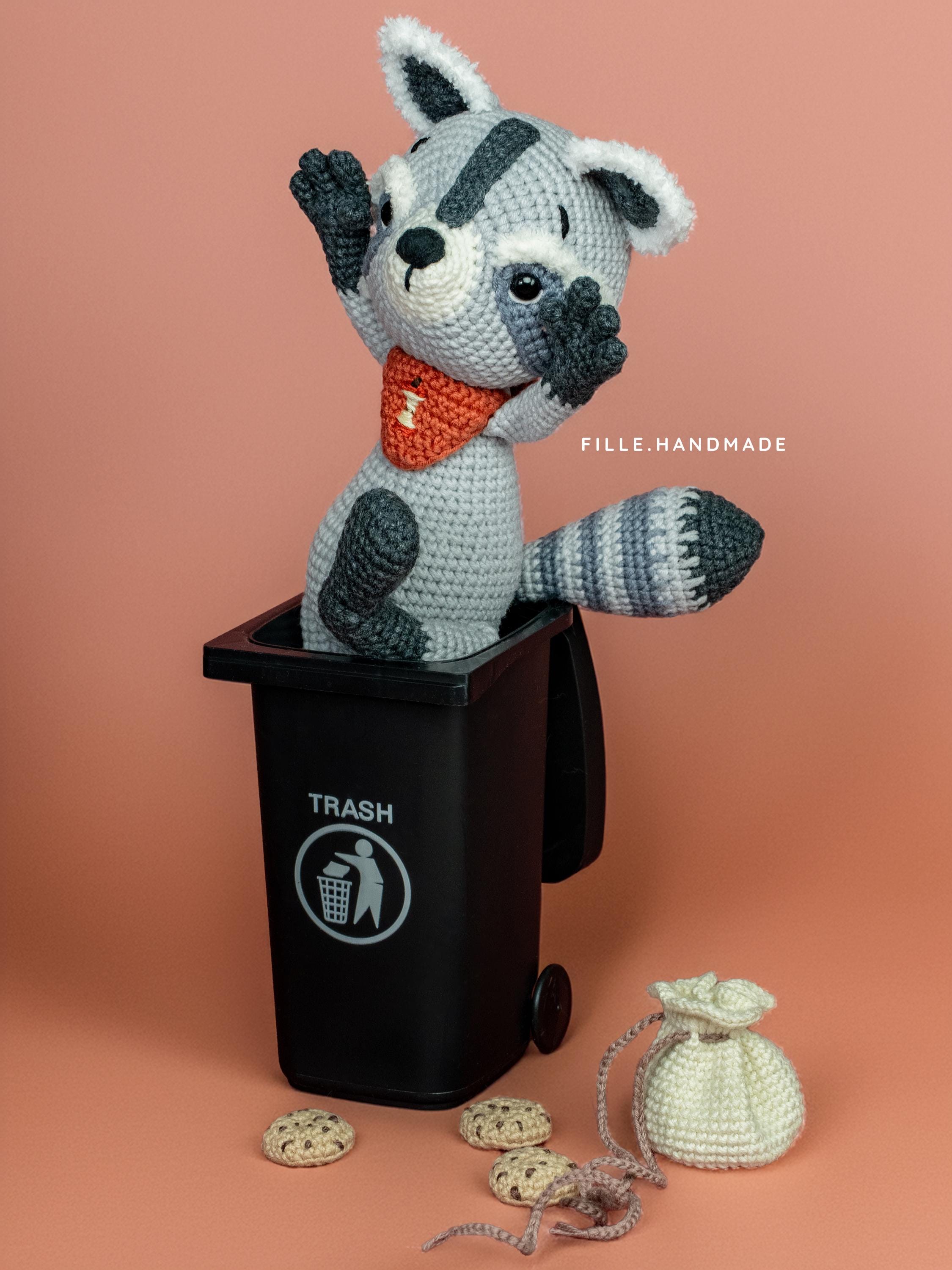 Amigurumi Crochet PATTERN PDF | Archie the RACCOON | Plushie Raccoon ...