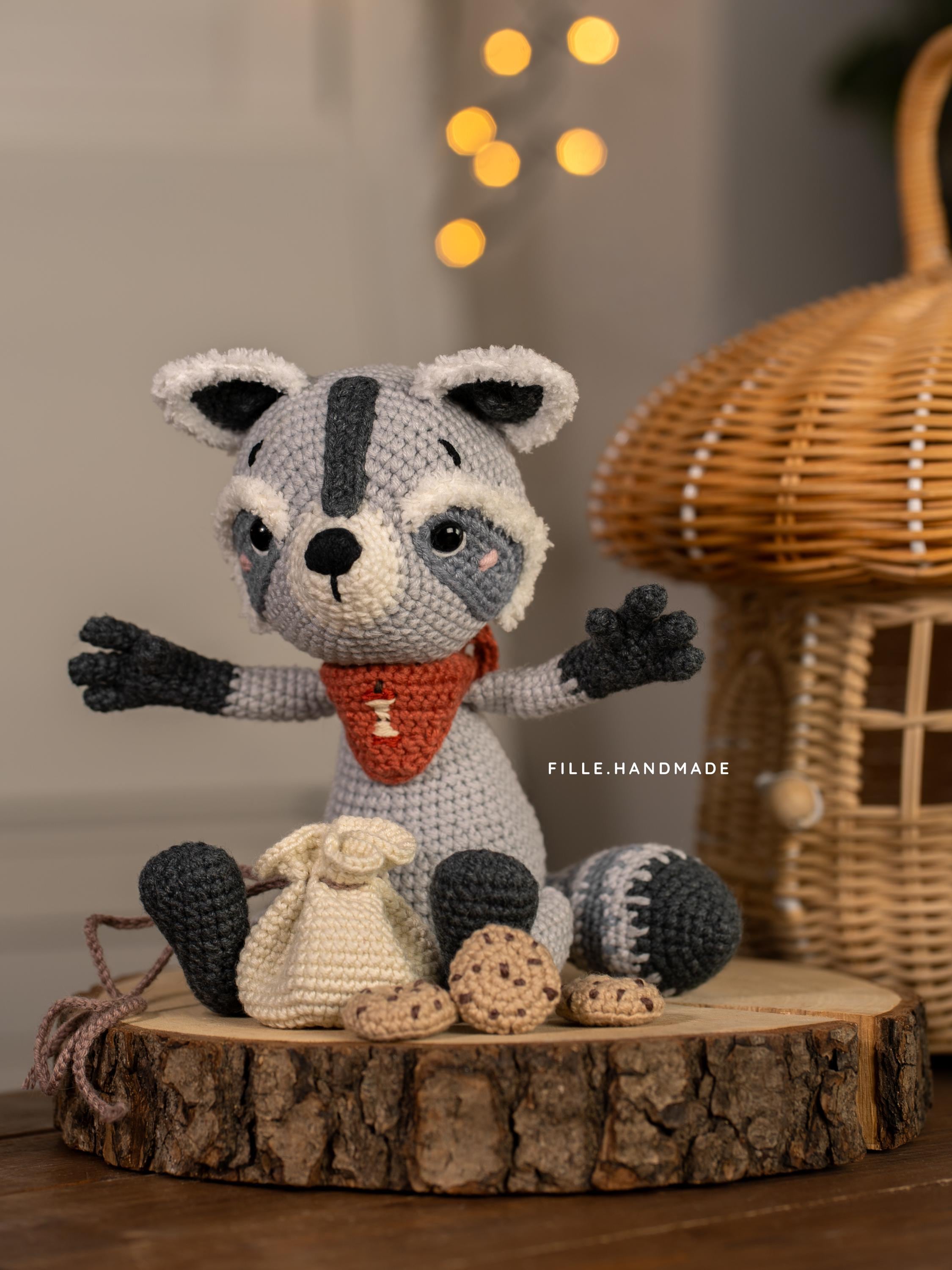 Amigurumi Crochet PATTERN PDF | Archie the RACCOON | Plushie Raccoon ...