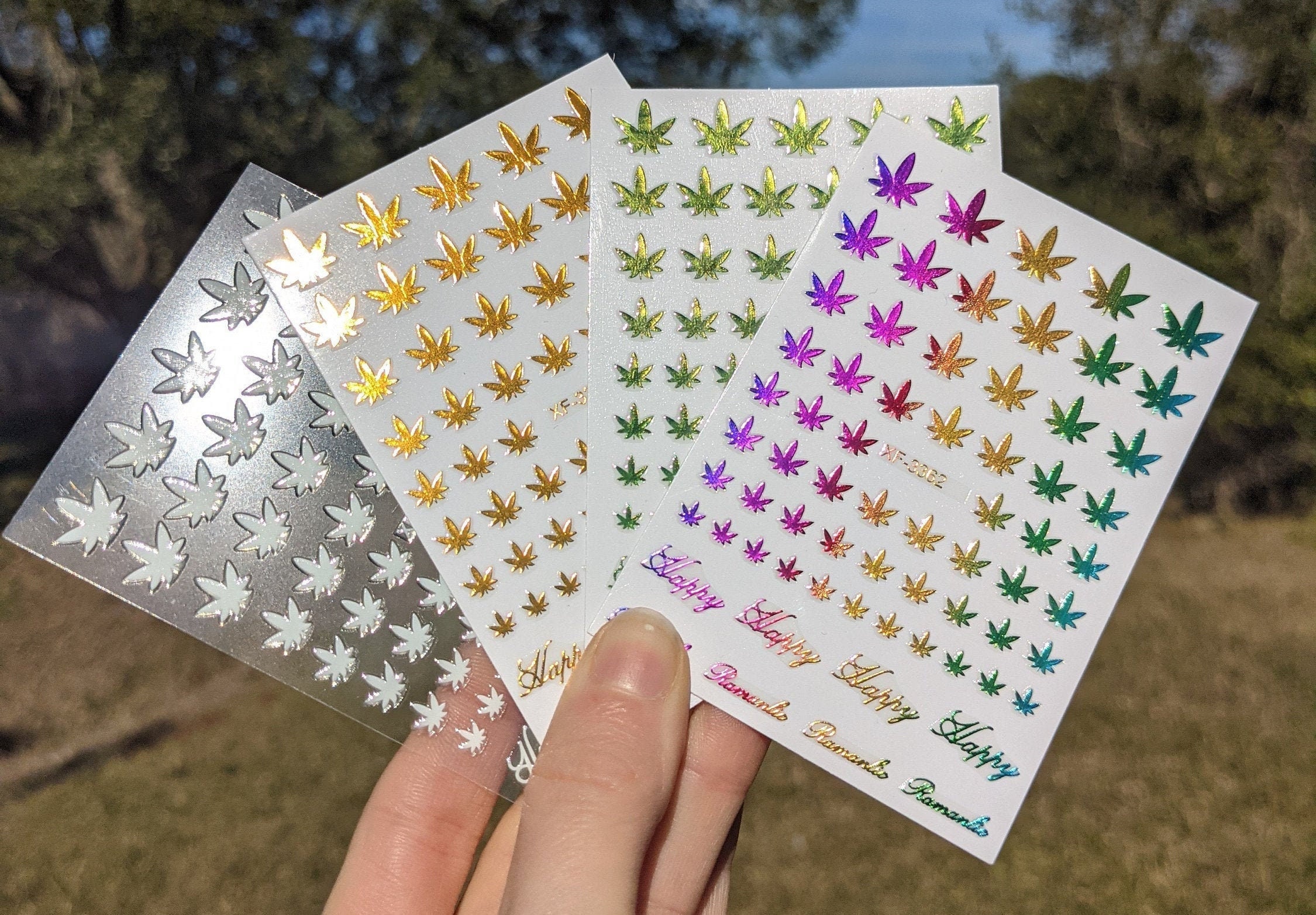Weed Nail Stickers - wide 9