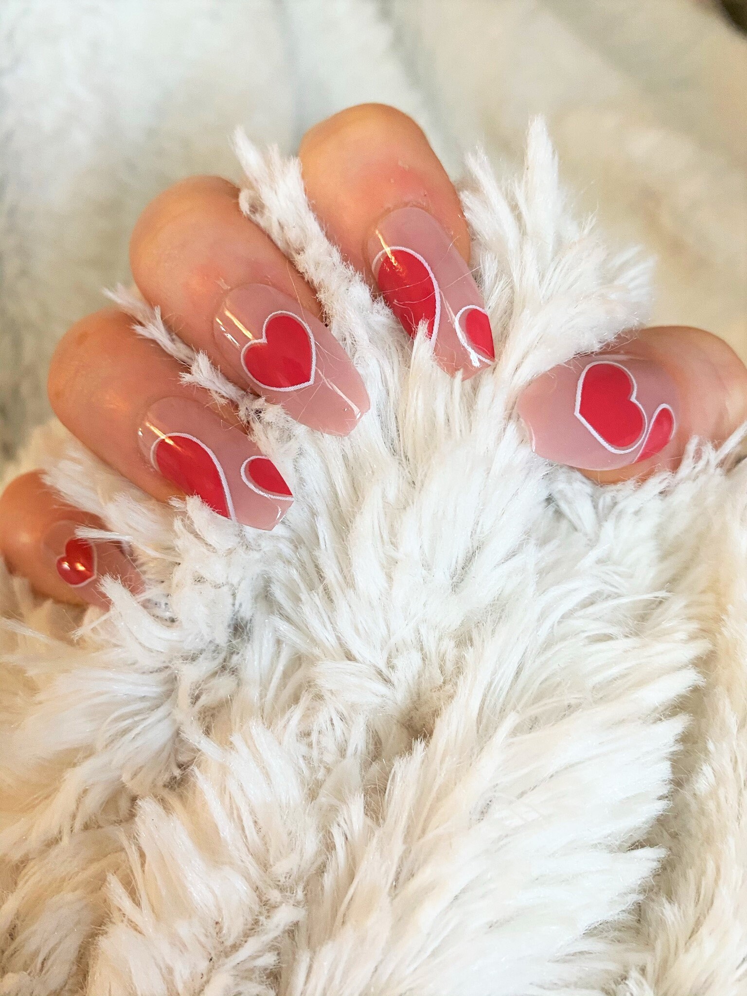 Heart Press on Nails Powerpuff Girls Inspired Fake Nails Etsy