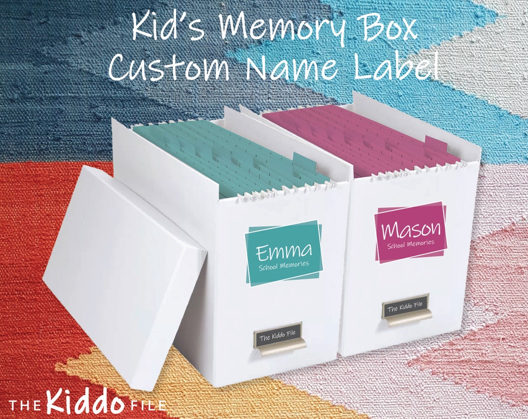 Memory Box Name Label Customized With Your Child's Name | School Years ...