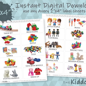 Kids Playroom Labels for Organising Toys Printable Digital Download ...
