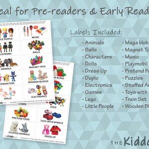 Stuff Toy Label Example Printable Kids Playroom Labels for Organizing Toys Digital Download ...