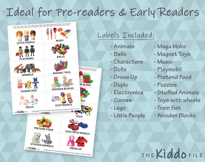 Printable Kids Playroom Labels for Organizing Toys Digital Download ...