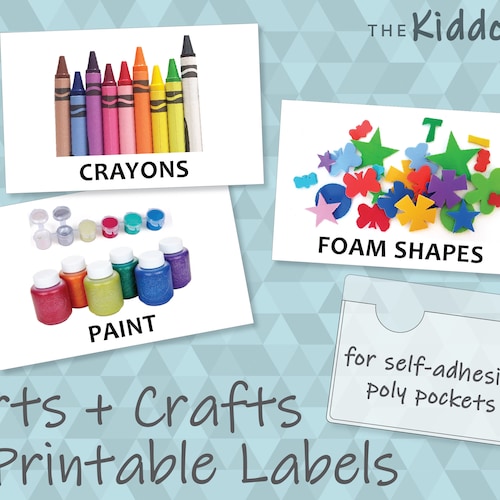 Printable Kids Arts & Crafts Labels for Organizing Digital Etsy Canada
