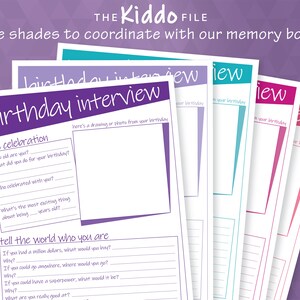 Birthday Interview Yearly Printable Keepsake Memory Album - Power Fem