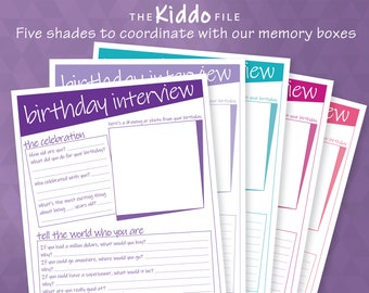 Geburtstagsinterview Jährliches druckbares Erinnerungsalbum - Power Fem