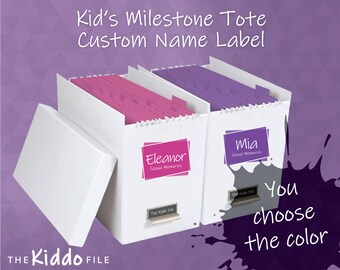 Benutzerdefinierte Namensaufkleber für Kinder Memory Box (Digitaler Download)