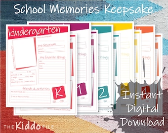 US School Memory Buch Seiten | Jährliche Andenken (Digitaler Download)