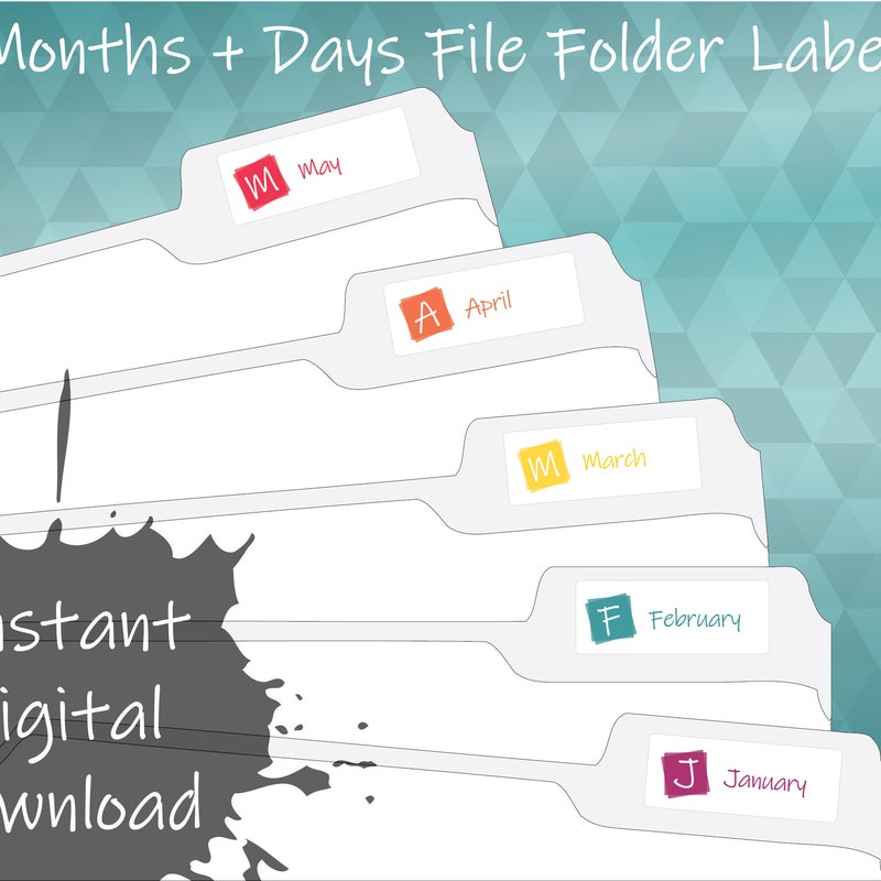 Colorful File Folders - Etsy