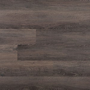 DIY Wall and Floors Peel and Stick Tiles Dark Shiplap Effect Wood Look in Low Tide