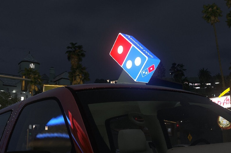 Dominos Delivery Roof Sign Etsy