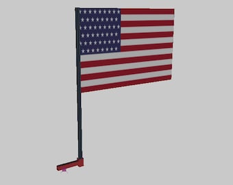 Hitch Mounted Flag Holder - US