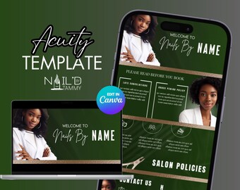 Nail Tech Acuity Scheduling Template: DIY Canva Banners (Digital Download)