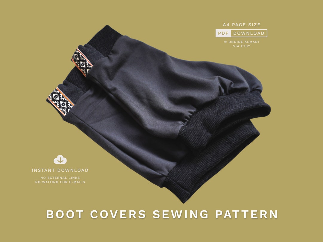 Skate Boot Cover PDF Sewing Pattern Figure Skating Size 3638 EU 46.5