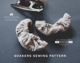 Figure Skates Soft Covers PDF Sewing Pattern · Figure Skating Soakers Pattern · Printable PDF & PNG