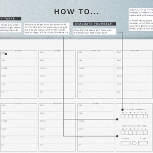 Minimalist Ivy Lee To Do List Ivy Lee Method inspired productivity work sheets A4 & Letter Printable PDF Bild 3