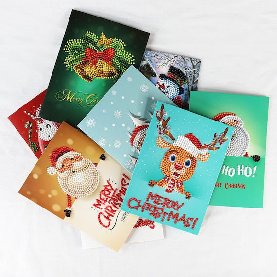 5D Diamond Painting Christmas Cards DIY Special Shaped Diamond Painting  Embroidery Christmas Card Kids Gift -  Denmark