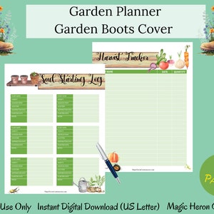 Printable Garden Planner Bundle, Garden Journal, Homestead Garden, Plant Profile, Seed Starting, Planting Guide, Garden Layout, Organizer image 5