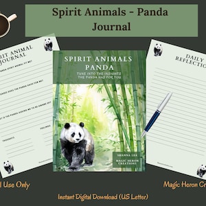ESPÍRITU ANIMAL Panda, Significados del Tótem Guía Animal, Compañero Espiritual, Compañerismo Espiritual, Tarjetas y Indicaciones de Diario Imprimibles