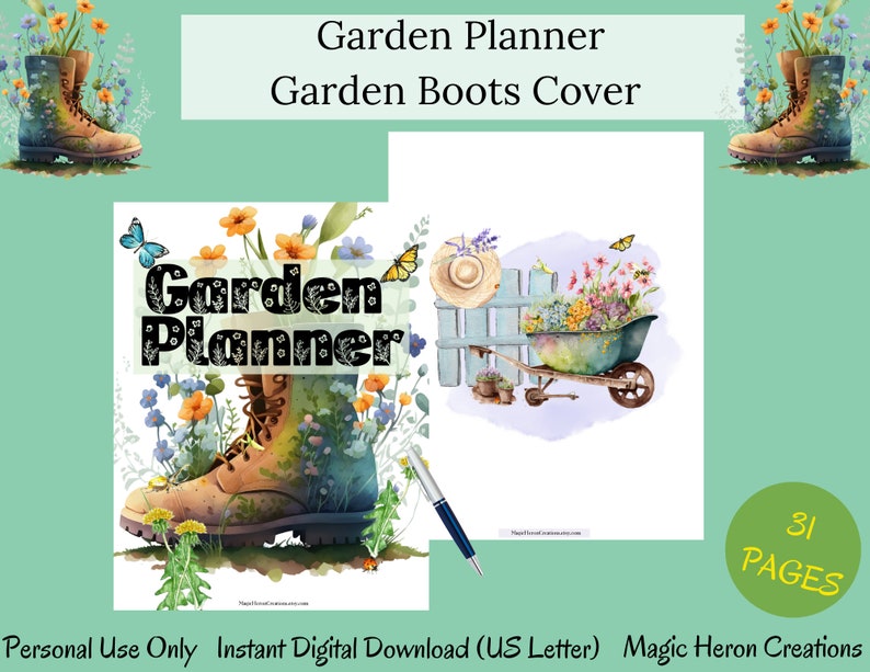 Printable Garden Planner Bundle, Garden Journal, Homestead Garden, Plant Profile, Seed Starting, Planting Guide, Garden Layout, Organizer image 2