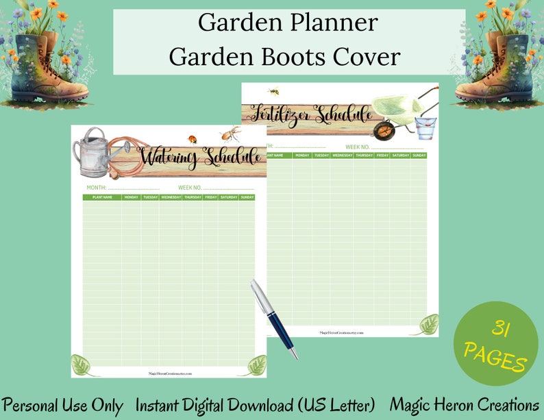 Printable Garden Planner Bundle, Garden Journal, Homestead Garden, Plant Profile, Seed Starting, Planting Guide, Garden Layout, Organizer image 8