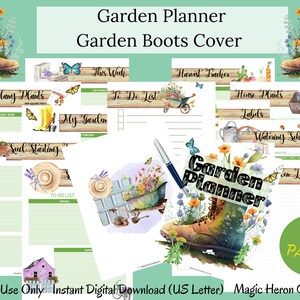 Printable Garden Planner Bundle, Garden Journal, Homestead Garden, Plant Profile, Seed Starting, Planting Guide, Garden Layout, Organizer image 1