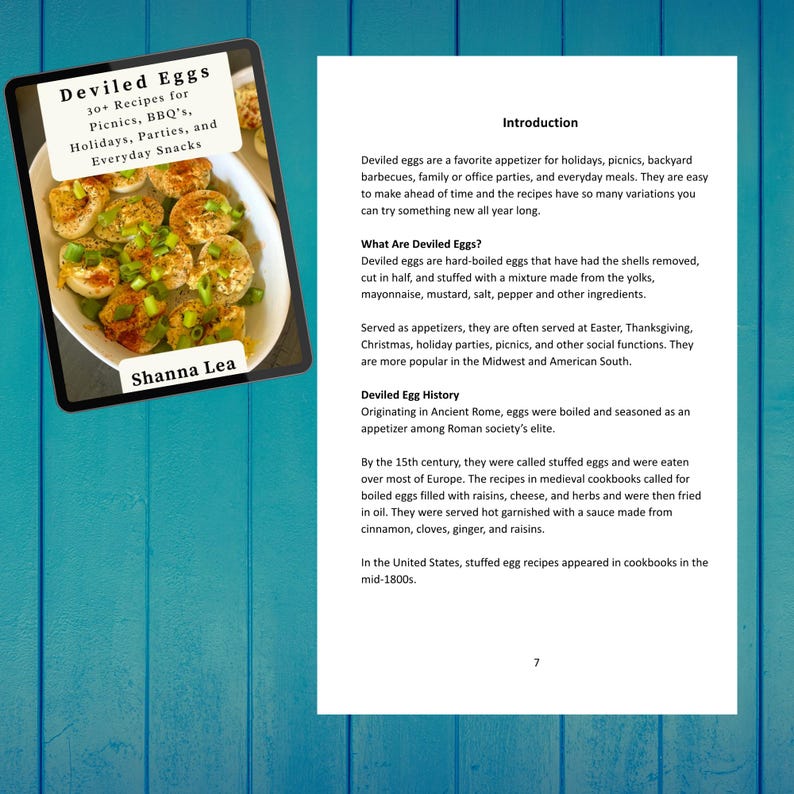 Deviled Eggs: 30+ Recipes for Picnics, BBQ’s, Holidays, Parties, and Everyday Snacks | Digital Download | Printable Cookbook PDF image 2