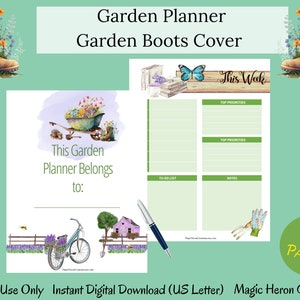 Printable Garden Planner Bundle, Garden Journal, Homestead Garden, Plant Profile, Seed Starting, Planting Guide, Garden Layout, Organizer image 3