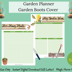 Printable Garden Planner Bundle, Garden Journal, Homestead Garden, Plant Profile, Seed Starting, Planting Guide, Garden Layout, Organizer image 4