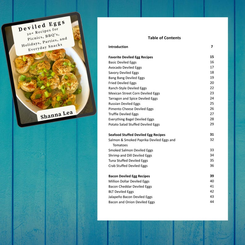 Deviled Eggs: 30+ Recipes for Picnics, BBQ’s, Holidays, Parties, and Everyday Snacks | Digital Download | Printable Cookbook PDF image 3
