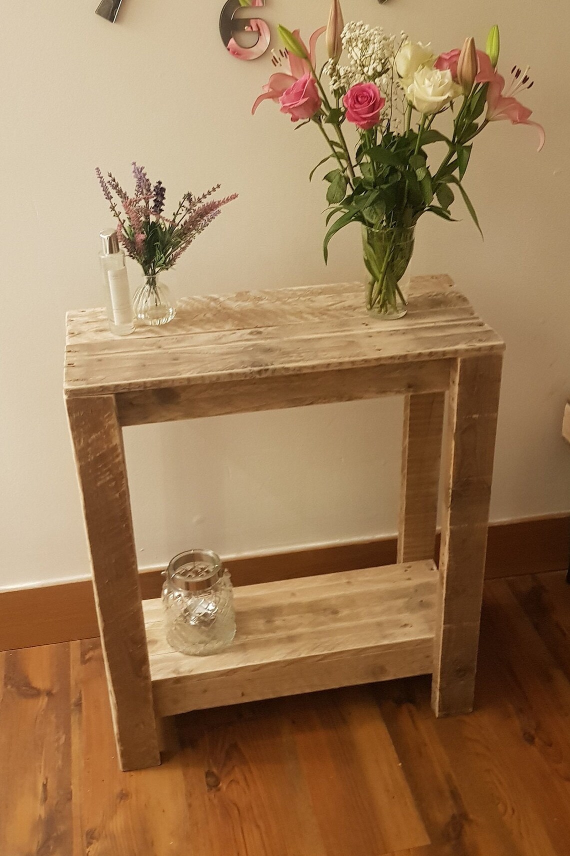 Reclaimed Pallet Console Table Etsy