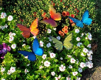 Candy Color Metal Butterfly Garden Stake: Whimsical Outdoor Decor