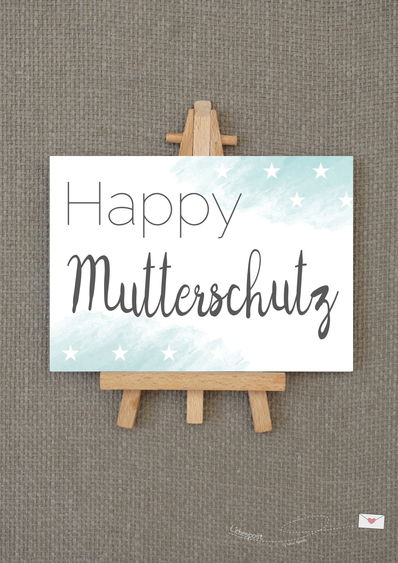 Grußkarte zum Abschied in die Babypause - Happy Mutterschutz ...