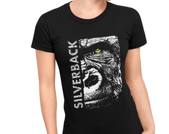 Silverback Gorilla Ladies T-Shirt, Fun Tee For Women, Girls Ape Shirt