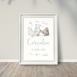 Poster polar do nascimento do animal | Pôster infantil