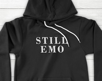 Still Emo unisex fleecetrui met capuchon