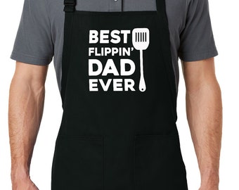 Rolig pappa BBQ-förkläde, Flippin Dad Ever, Grillmästare-present