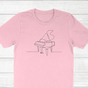 Piano Shirt Pianist Gift Super Soft Cotton Unisex T-Shirt Piano Girl Tee BDay Christmas Gift Musician Piano Player Gift Piano Teacher